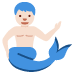 🧜🏻‍♂️ merman: light skin tone display on Twitter